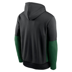 New York Jets Color Block Fleece Performance Pullover Hoodie Black - Nike