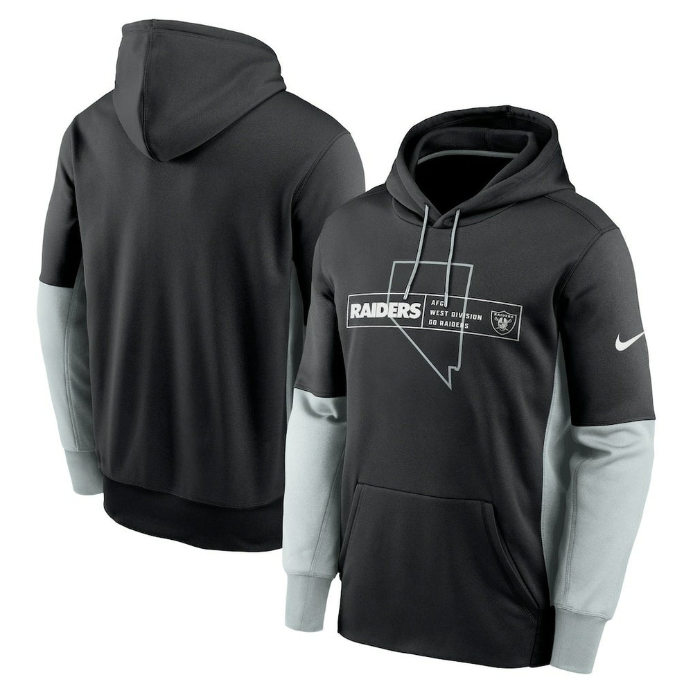 Las Vegas Raiders Color Block Fleece Performance Pullover Hoodie Black - Nike
