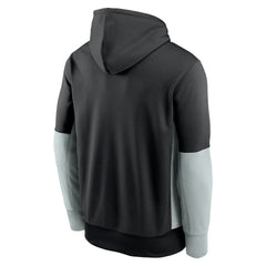 Las Vegas Raiders Color Block Fleece Performance Pullover Hoodie Black - Nike