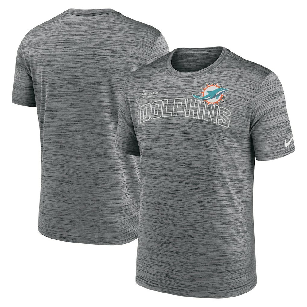 Miami Dolphins Velocity Arch Performance T-Shirt Anthracite - Nike