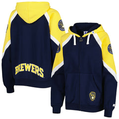 Milwaukee Brewers Starter Women's Hail Mary Full-Zip Hoodie for sale