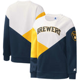 Milwaukee Brewers Starter Women's Shutout Pullover Sweatshirt for sale