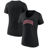 NBA - Chicago Bulls Women's Alternate Logo V-Neck T-Shirt - Black