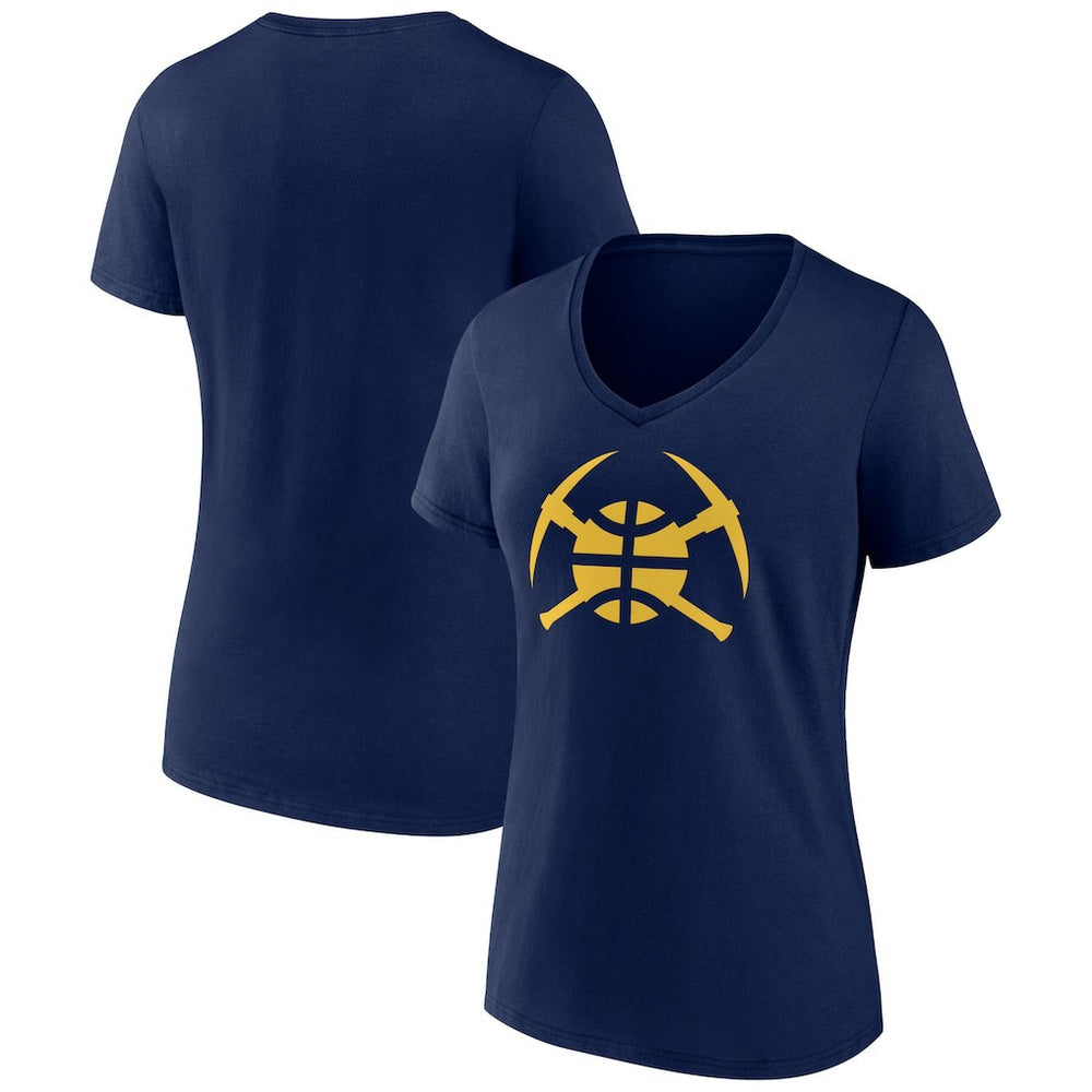 NBA - Denver Nuggets Women's Alternate Logo V-Neck T-Shirt - Navy