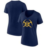 NBA - Denver Nuggets Women's Alternate Logo V-Neck T-Shirt - Navy