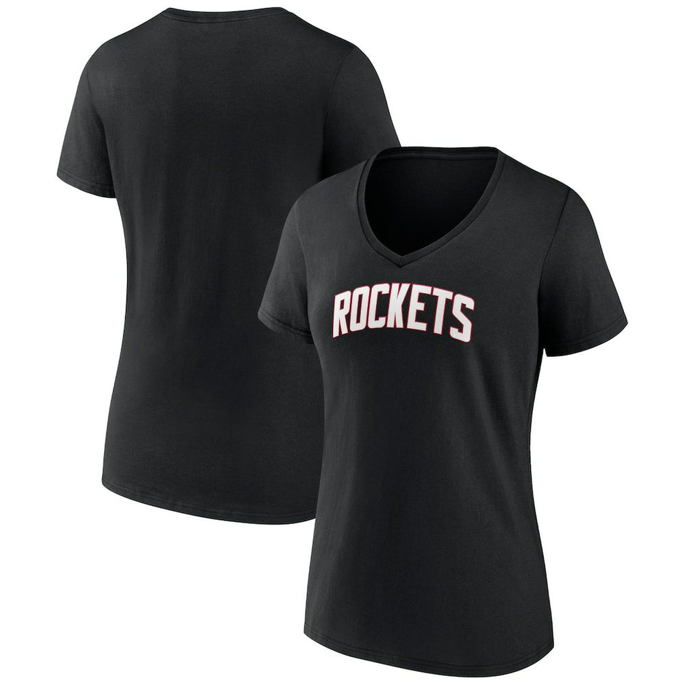 NBA - Houston Rockets Women's Alternate Logo V-Neck T-Shirt - Black