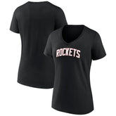 NBA - Houston Rockets Women's Alternate Logo V-Neck T-Shirt - Black