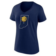 NBA - Indiana Pacers Women's Alternate Logo V-Neck T-Shirt - Navy
