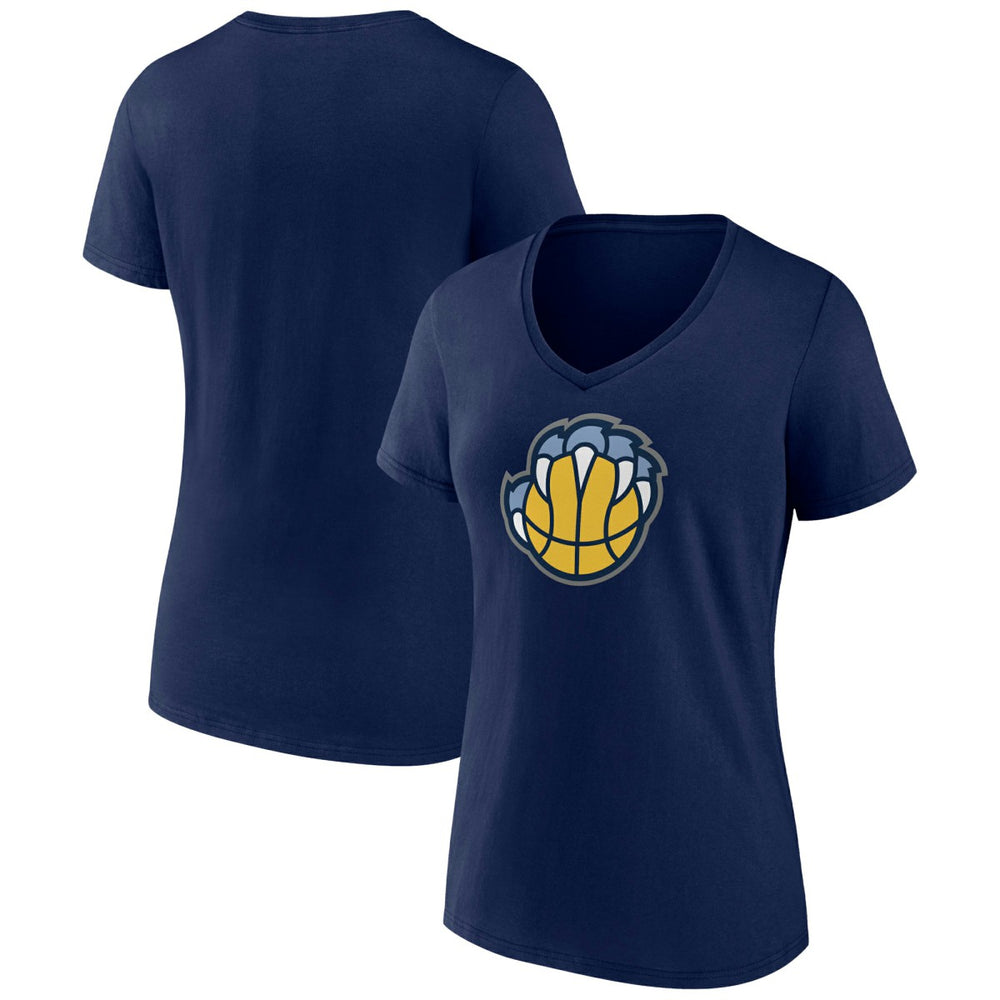 NBA - Memphis Grizzlies Women's Alternate Logo V-Neck T-Shirt - Navy