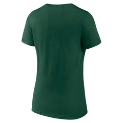 NBA - Milwaukee Bucks Women's Alternate Logo V-Neck T-Shirt - Green