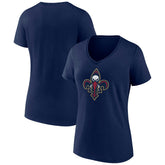 NBA - New Orleans Pelicans Women's Alternate Logo V-Neck T-Shirt - Navy