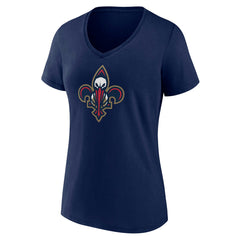 NBA - New Orleans Pelicans Women's Alternate Logo V-Neck T-Shirt - Navy