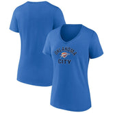 NBA - Oklahoma City Thunder Women's Overtime Team V-Neck T-Shirt - Blue