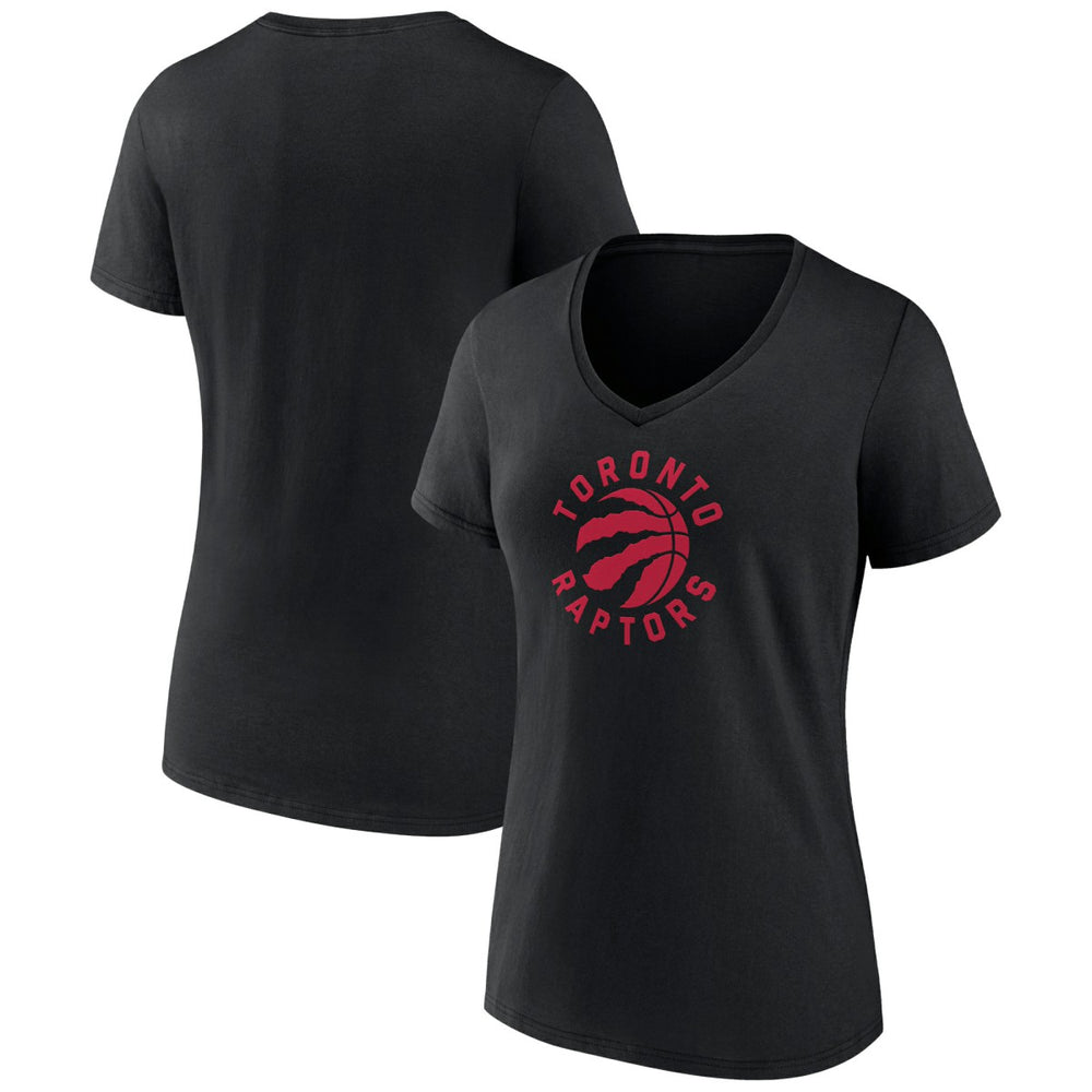 NBA - Toronto Raptors Women's Alternate Logo V-Neck T-Shirt - Black