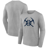 NBA - Denver Nuggets Alternate Logo Long Sleeve T-Shirt - Gray