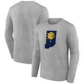 NBA - Indiana Pacers Alternate Logo Long Sleeve T-Shirt - Gray