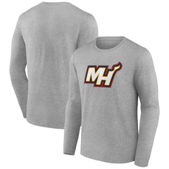NBA - Miami Heat Alternate Logo Long Sleeve T-Shirt - Gray