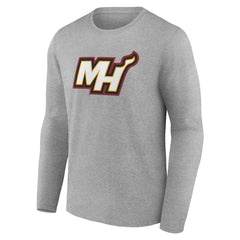 NBA - Miami Heat Alternate Logo Long Sleeve T-Shirt - Gray
