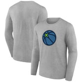 NBA - Minnesota Timberwolves Alternate Logo Long Sleeve T-Shirt - Gray