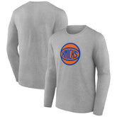 NBA - New York Knicks Alternate Logo Long Sleeve T-Shirt - Gray