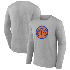 NBA - New York Knicks Alternate Logo Long Sleeve T-Shirt - Gray