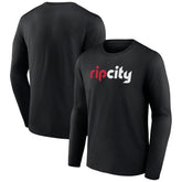 NBA - Portland Trail Blazers Alternate Logo Long Sleeve T-Shirt - Black