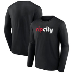 NBA - Portland Trail Blazers Alternate Logo Long Sleeve T-Shirt - Black