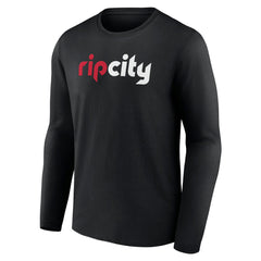 NBA - Portland Trail Blazers Alternate Logo Long Sleeve T-Shirt - Black
