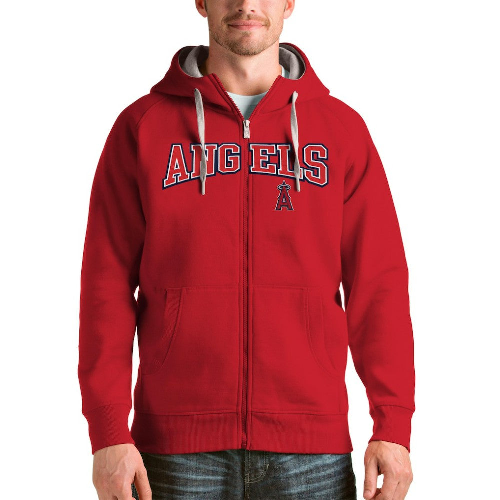 Los Angeles Angels Antigua Team Logo Victory Full-Zip Hoodie for sale