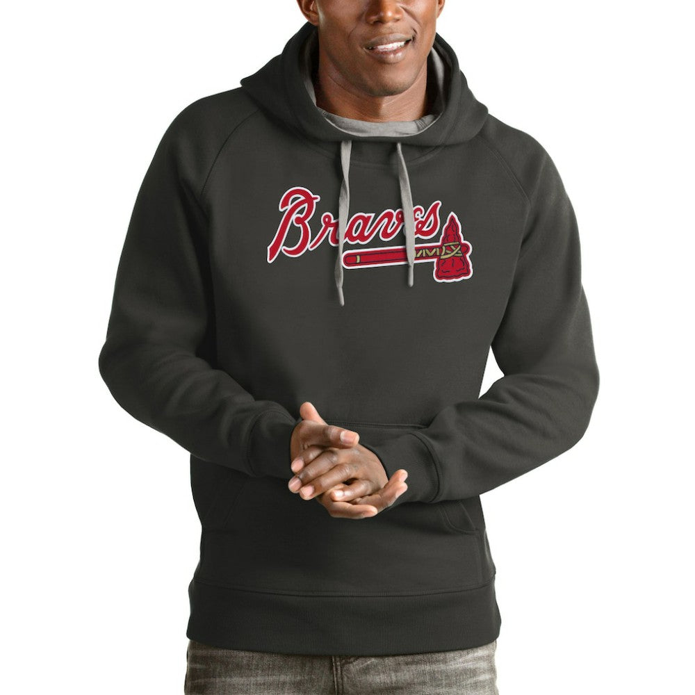 Atlanta Braves Antigua Victory Pullover Team Logo Hoodie Near Me