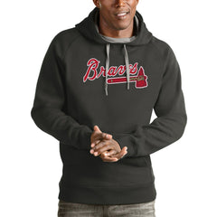 Atlanta Braves Antigua Victory Pullover Team Logo Hoodie Near Me