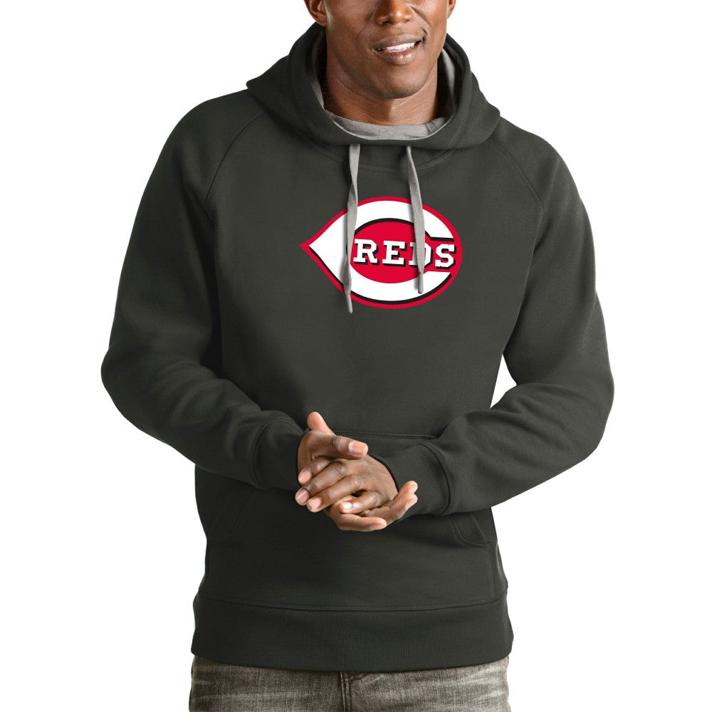 Cincinnati Reds Antigua Victory Pullover Team Logo Hoodie Clearance
