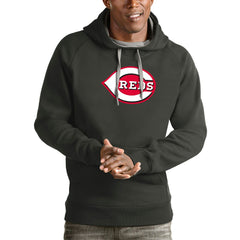 Cincinnati Reds Antigua Victory Pullover Team Logo Hoodie Clearance