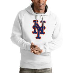 New York Mets Antigua Victory Pullover Team Logo Hoodie Lifestyle
