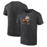 Cleveland Browns Brownie The Elf Throwback Logo T-shirt Charcoal - NFL
