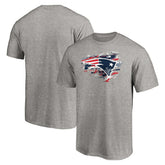 New England Patriots True Color T-Shirt Heather Gray - NFL