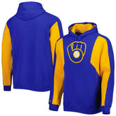 Milwaukee Brewers Mitchell & Ness Colorblocked Fleece Pullover Hoodie Lifestyle
