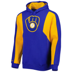 Milwaukee Brewers Mitchell & Ness Colorblocked Fleece Pullover Hoodie Lifestyle