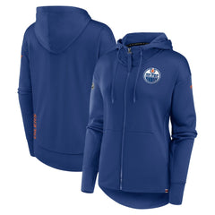 Edmonton Oilers - Fanatics Women's Authentic Pro Scuba Full-Zip Hoodie Royal