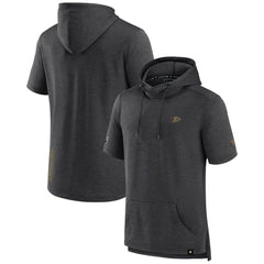 Anaheim Ducks - Fanatics Authentic Pro Short Sleeve Pullover Hoodie Heather Charcoal