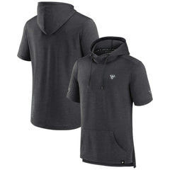 Pittsburgh Penguins Fanatics Authentic Pro Short Sleeve Pullover Hoodie Heather Charcoal