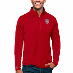 USMNT Antigua Tribute Quarter-Zip Pullover Top - Red