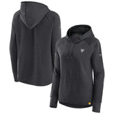 Pittsburgh Penguins Fanatics Women's Authentic Pro Pullover Hoodie Heather Charcoal