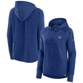 Vancouver Canucks - Fanatics Women's Authentic Pro Pullover Hoodie Heather Blue