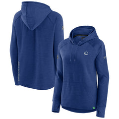 Vancouver Canucks - Fanatics Women's Authentic Pro Pullover Hoodie Heather Blue