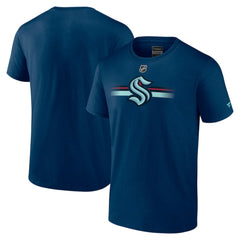 Seattle Kraken Fanatics Authentic Pro Secondary Logo T-Shirt Deep Sea Blue