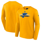 St. Louis Blues - Fanatics Authentic Pro Primary Long Sleeve T-Shirt Gold