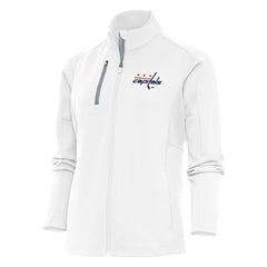 Washington Capitals Antigua Women's Team Logo Generation Full-Zip Jacket White