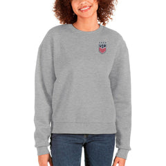 USWNT Antigua Women's Victory Crewneck Pullover Sweatshirt - Gray