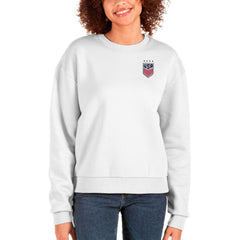 USWNT Antigua Women's Victory Crewneck Pullover Sweatshirt - White